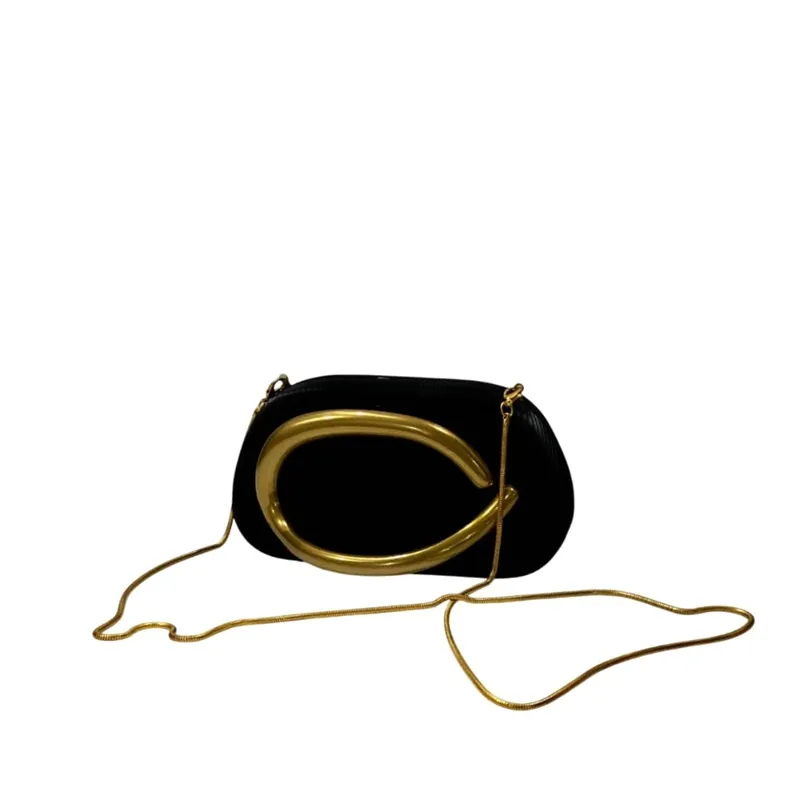 کیف مخملی وارداتی مشکی 1597 C